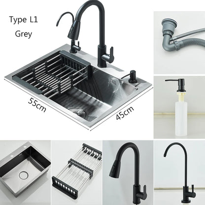 Brushed Nickel Stainless Steel Sinks Recessed Sinks Taps