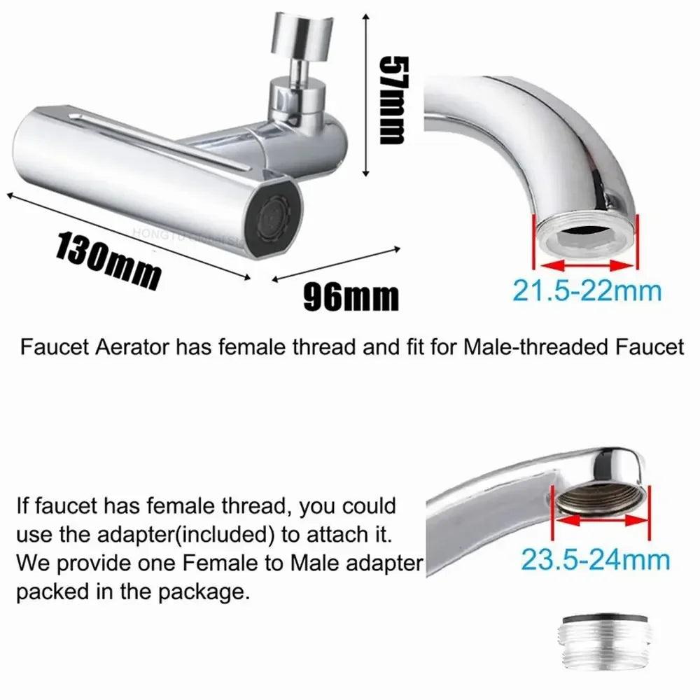 In Sink Faucet Universal Swivel Shower Head Splash
