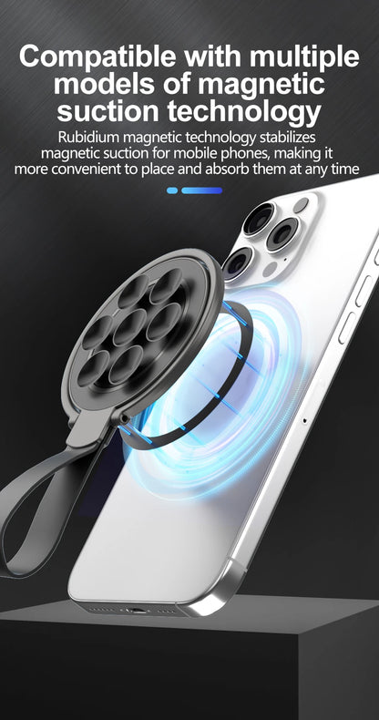 Magnetic Bracket Ring Buckle Phone Stand Silicone Suction