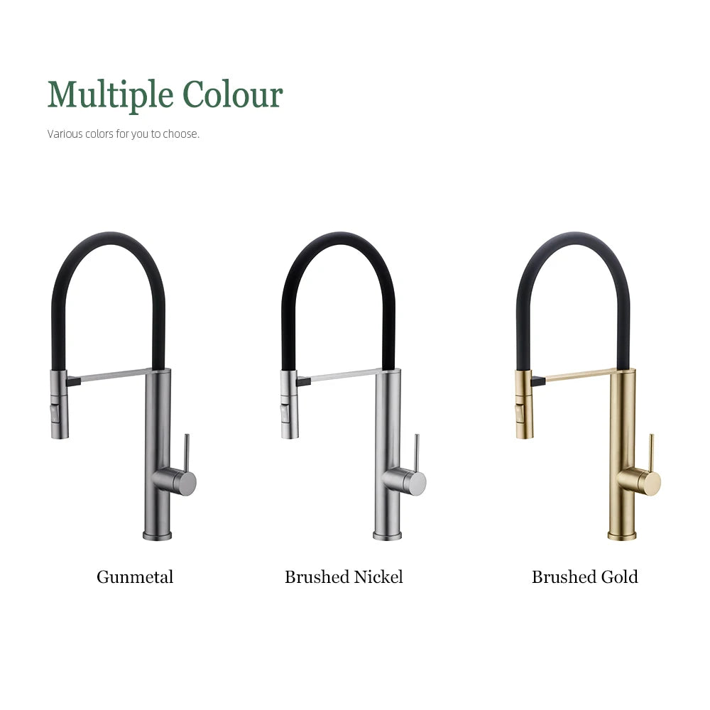 Faucet Gunmetal Flexible Pull Out Water Tap Nozzle