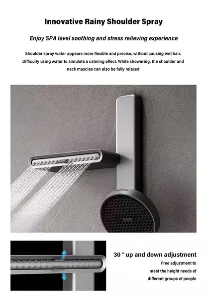 Luxury Spa Jet Shower System Led Display Copper