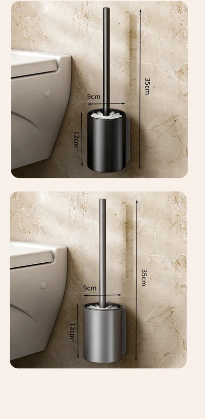 Bathroom Toilet Brush Holder Cleaning Space Aluminum Wall