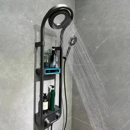 Design High End Bathroom Gray Shower Round Shower