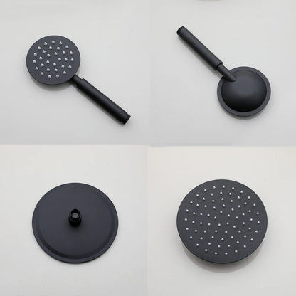 Kemaidi Matte Black Shower Wall Mounted Rainfall Shower