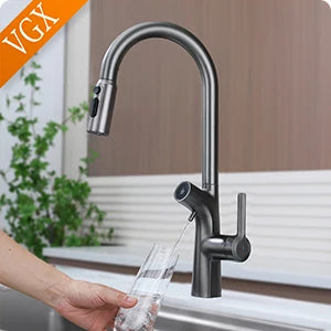 Vgx Faucet Sink Faucets Rubber Pull Down Stream
