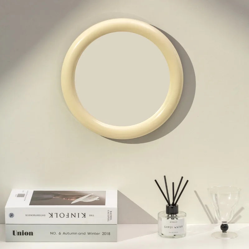 Nordic Round Glass Mirror Wall Mirror Desktop Mirror