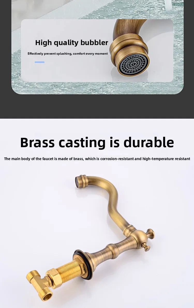 Widespread Bathroom Sink Faucet Hole Deck Mounted Dual