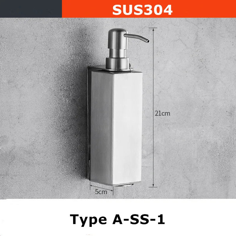 Black Liquid Soap Dispenser Shampoo Hotel Bathroom Wall