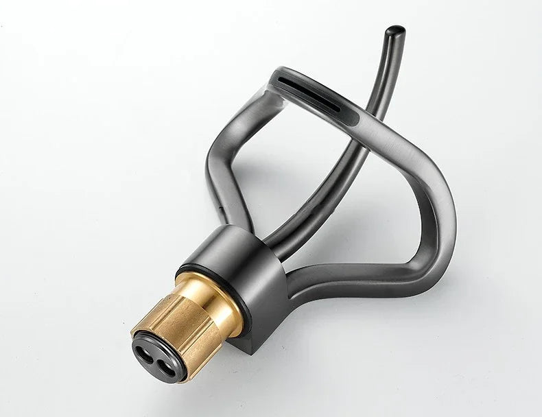 Faucet Bathroom Hollow Out Design Waterfall Basin Mixer