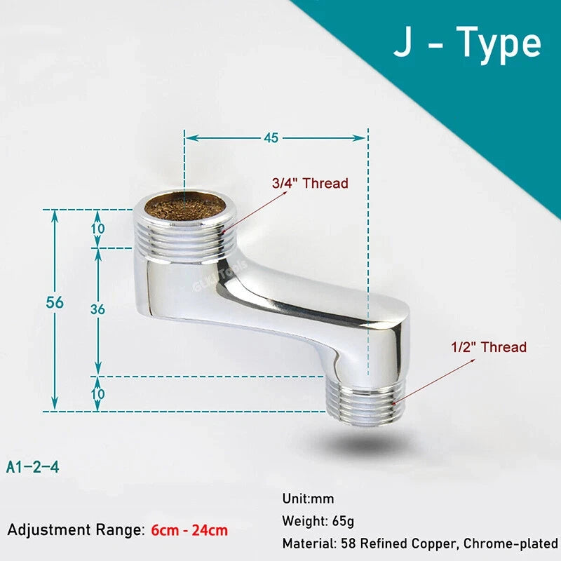 1/2 3/4 Bsp Male Tap Reducer Bath Shower