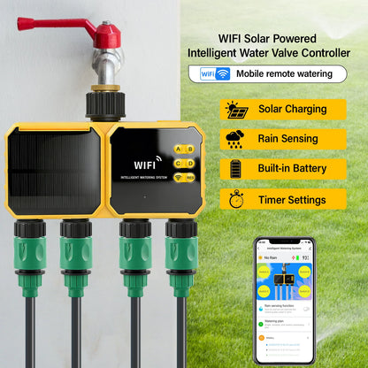 Yieryi Solar Wifi Smart Water Timer Zone Independent