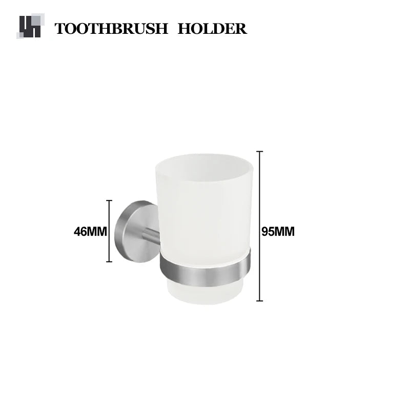 Brushed Nickel Bathroom Towel Bar Bath Robe Hook