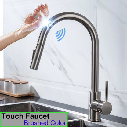 Smart Touch On Faucets 304 Stainless Steel Cold