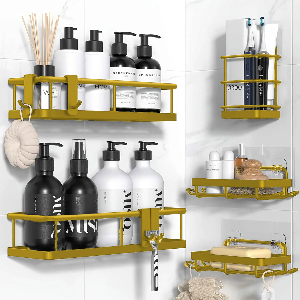 Shower Caddy Adhesive No Drill Bathroom Shower Organizers