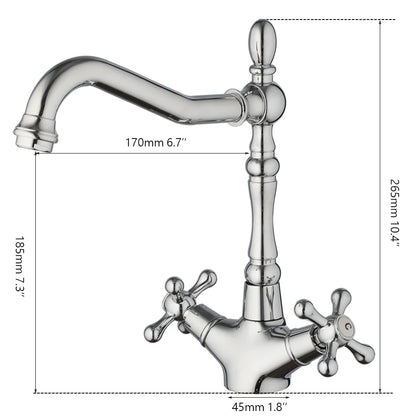 Kemaidi Gold Bathroom Sink Faucet Brass Hole Deck
