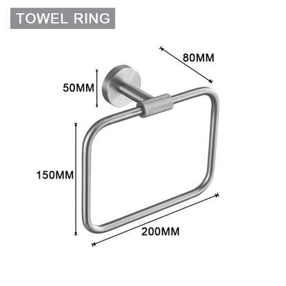 Brushed Nickel Bathroom Wall Mount Bath Shelf Robe