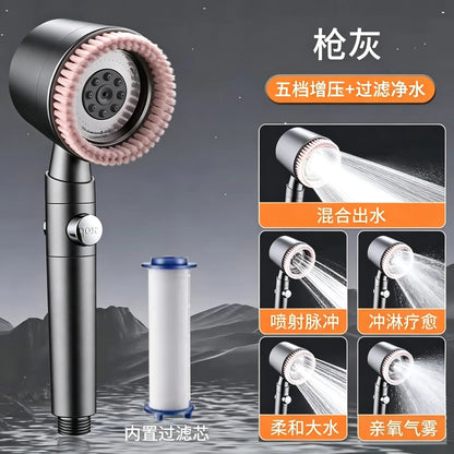 In Large Flow Shower Head Filter Modes High