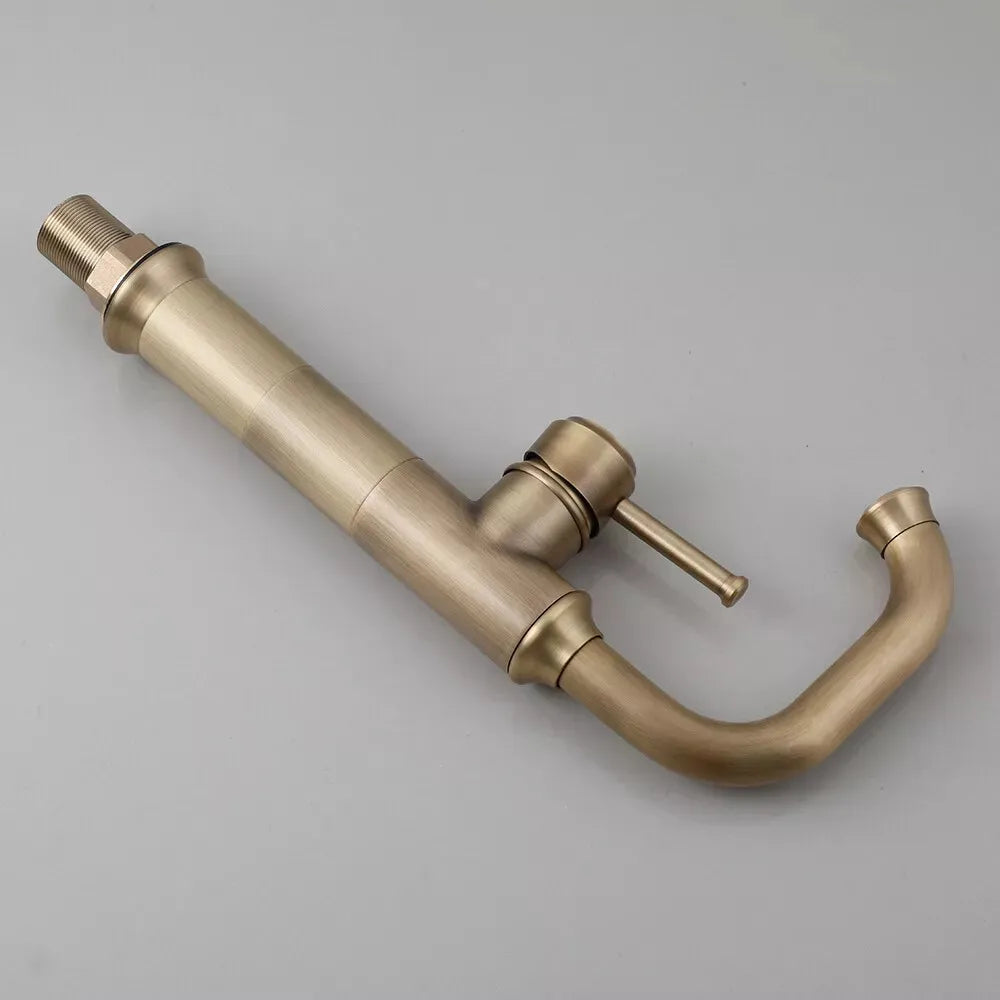 Antique Bathroom Sink Faucet Handle&Hole Mixer Deck Mounted