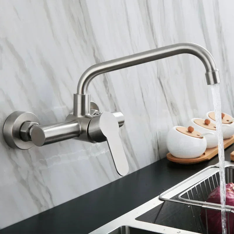 Stainless Steel Faucet Wall Mounted Cold Tap Bathroom