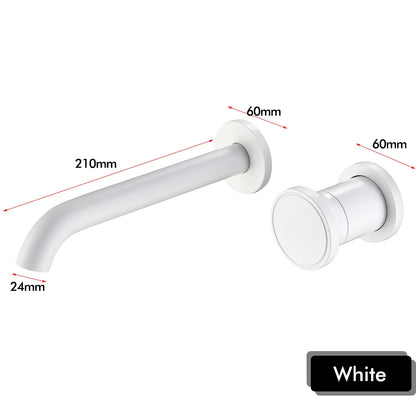 Brushed Gold Basin Faucet Recessed Control Switch Tap