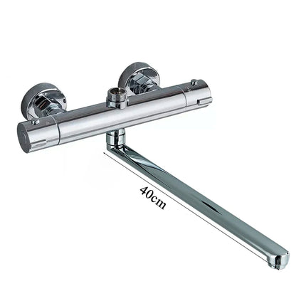 Thermostatic Shower Faucet Mixing Valve Bathroom Long Rotate