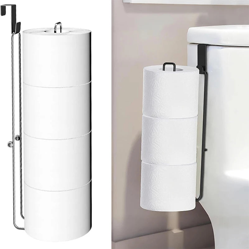Bathroom Toilet Paper Holder Storage Extra Rolls Over