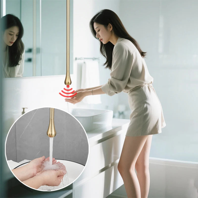 Modern Water Drops Bathroom Faucet Ceiling Design Basin