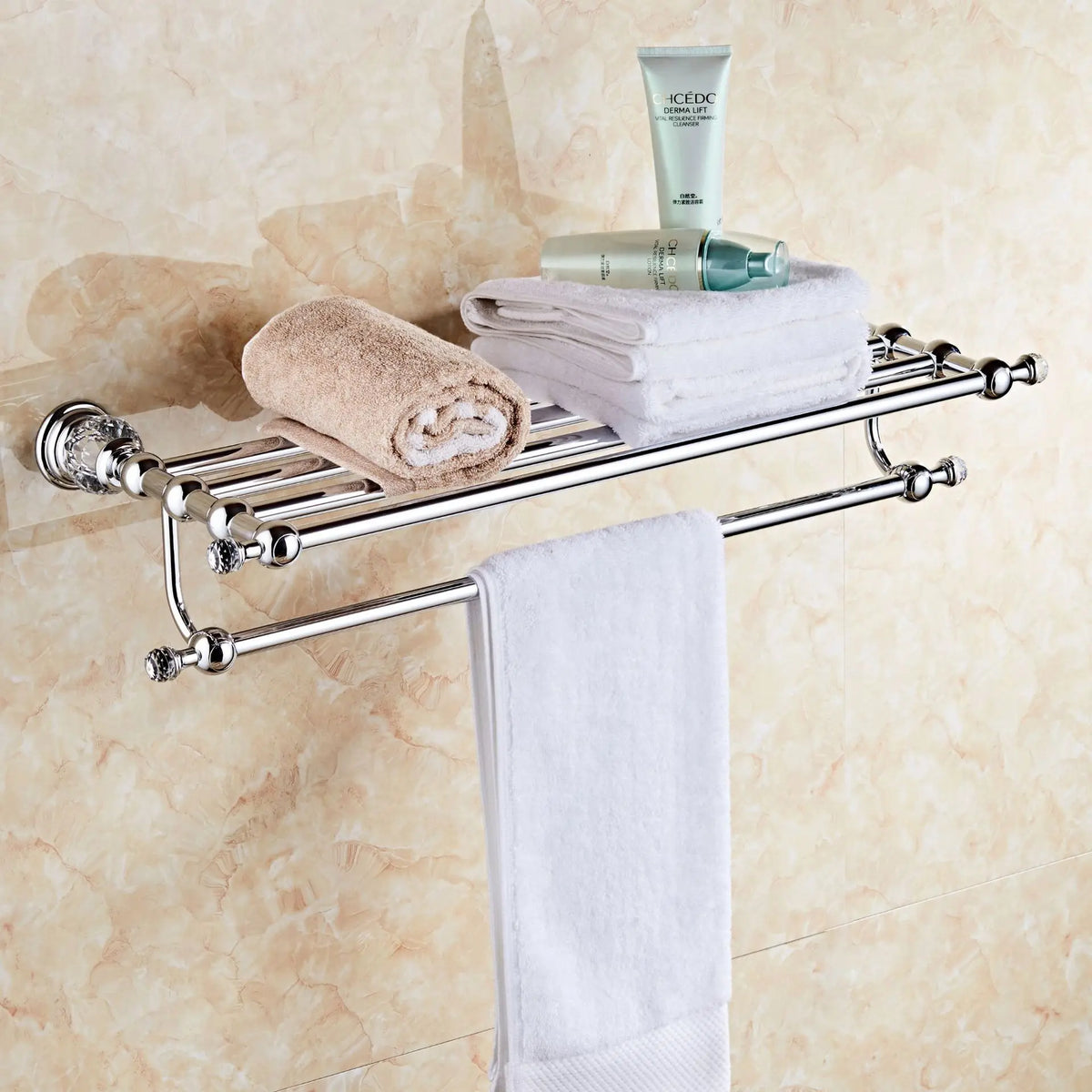 Luxury Crystal Silver Bathroom Chrome Polished Brass Bath