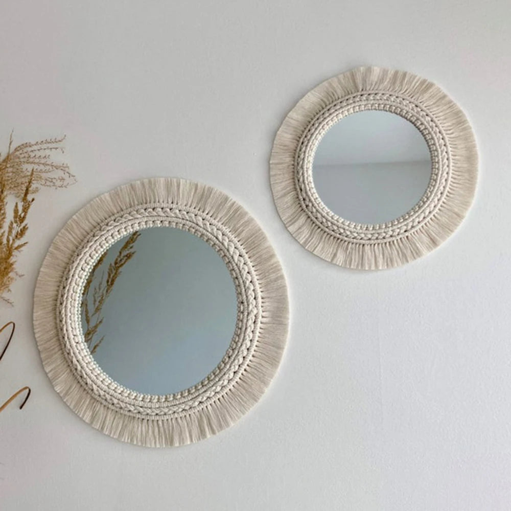 Wall Mirror Macrame Decorative Mirrors Boho Decor Wall