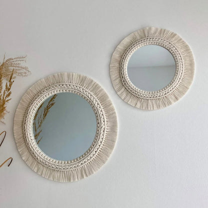 Wall Mirror Macrame Decorative Mirrors Boho Decor Wall