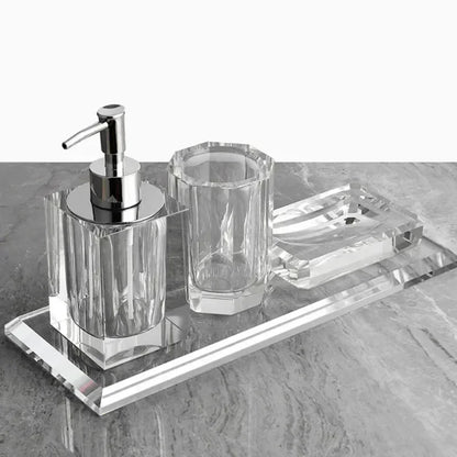 Light Luxury Crystal Bathroom Crystal Transparent Soap Dispenser