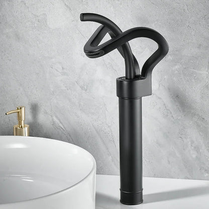 Faucet Bathroom Hollow Out Design Waterfall Basin Mixer