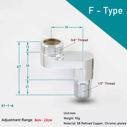 1/2 3/4 Bsp Male Tap Reducer Bath Shower