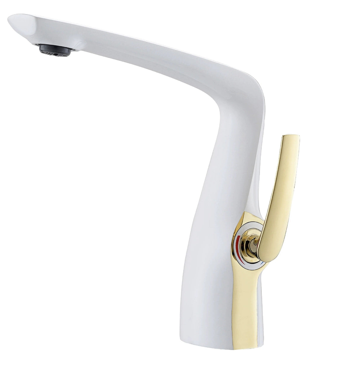 Luxury Rose Gold Brass Bathroom Faucet Modern 1-Hole