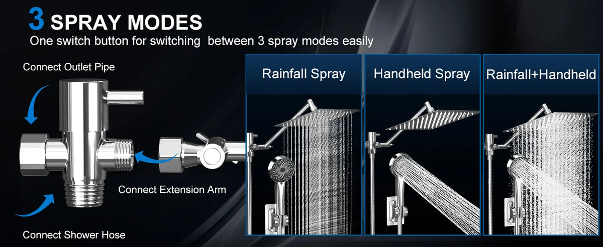Shower Head Rain Shower Head Handheld Spray Combo