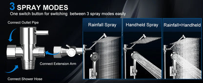 Shower Head Rain Shower Head Handheld Spray Combo