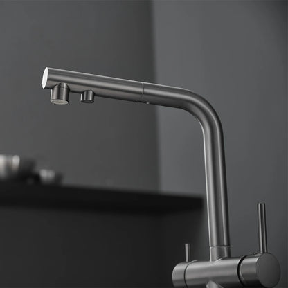 White Filter Pull Out Sink Mixer Faucets Quality