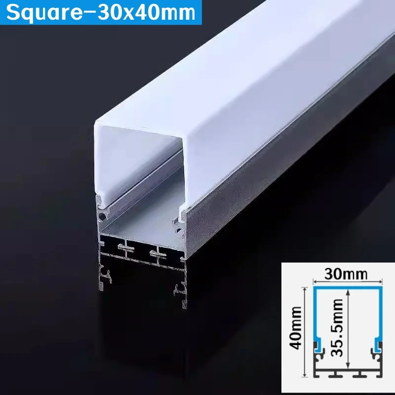 Three-Sided Glowing Led Aluminum Profile Tube Lamp Surface