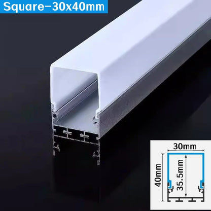 Three-Sided Glowing Led Aluminum Profile Tube Lamp Surface