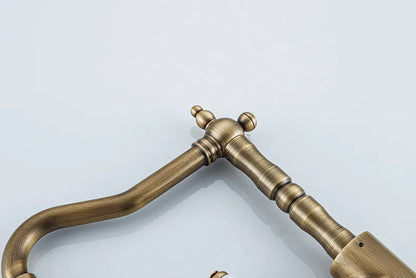 Brass Faucet Ceramic Handle Deck Mount Bathroom Basin