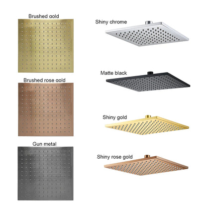 Brass Square Rain Shower Head Quality Bathroom Bath