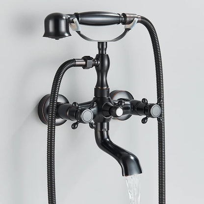 Retro Antique Brass Black Bronze Bathtub Shower Faucets