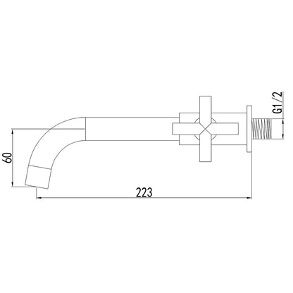Bangpu Bathroom Wall Mounted Long Mop Pool Faucet