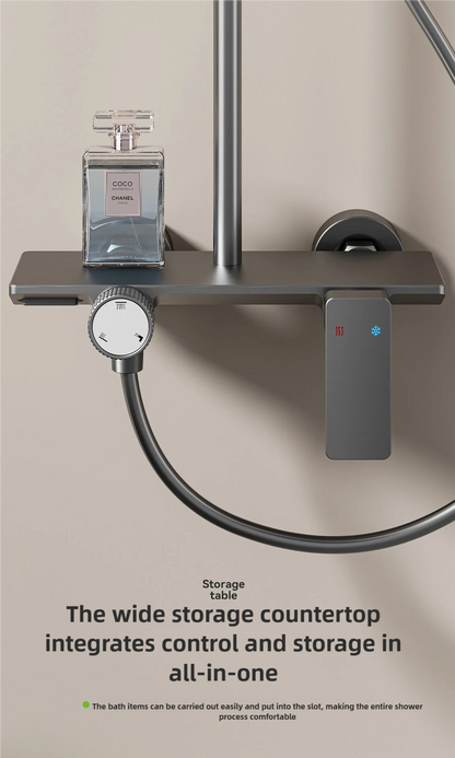 Gray Bathroom Shower Rainfall Shower Faucet Apartment Hotels
