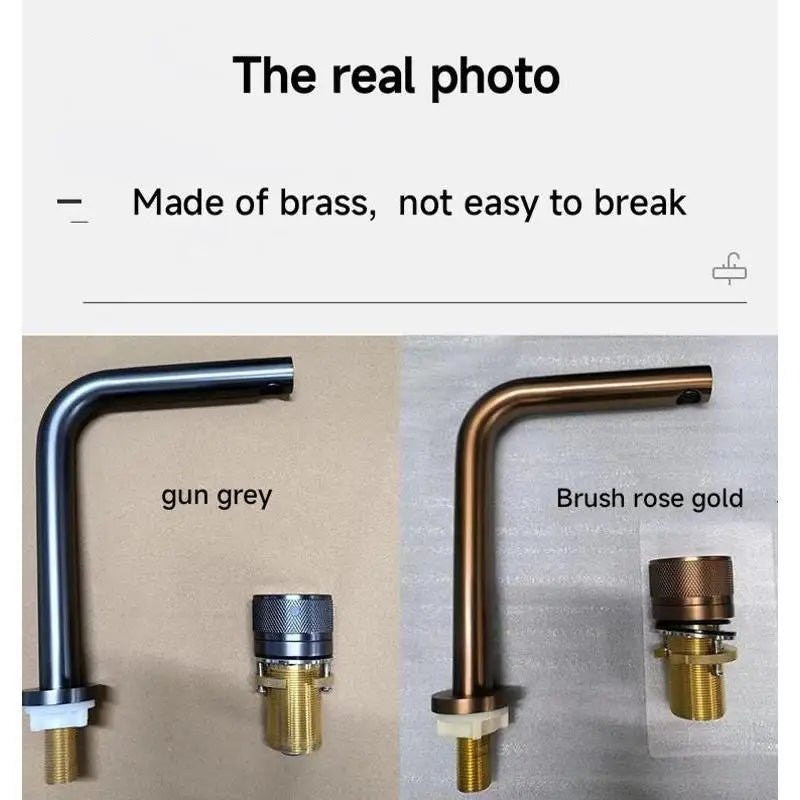 Brushed Rose Gold Basin Faucet Bathroom Bathtub Faucet