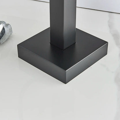 Matte Black Square Bathtub Shower Faucets Floor Standing