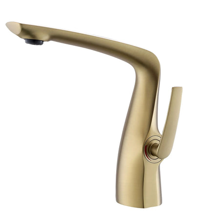 Luxury Rose Gold Brass Bathroom Faucet Modern 1-Hole