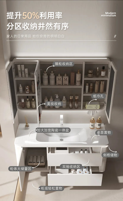 Led Light Ensuite Bathroom Cabinet Basin Designs Mirror