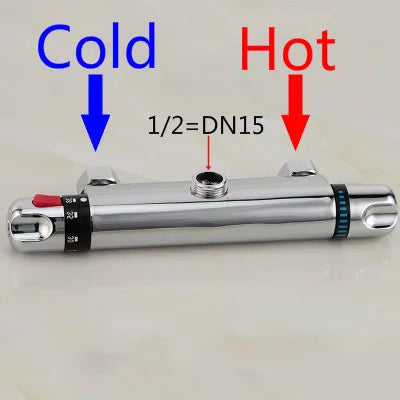 Brass Intelligent Thermostatic Shower Faucet Concealed Cold Water