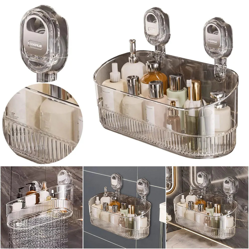 Hanging Shower Shelf Suction Storage Box Large Capacity